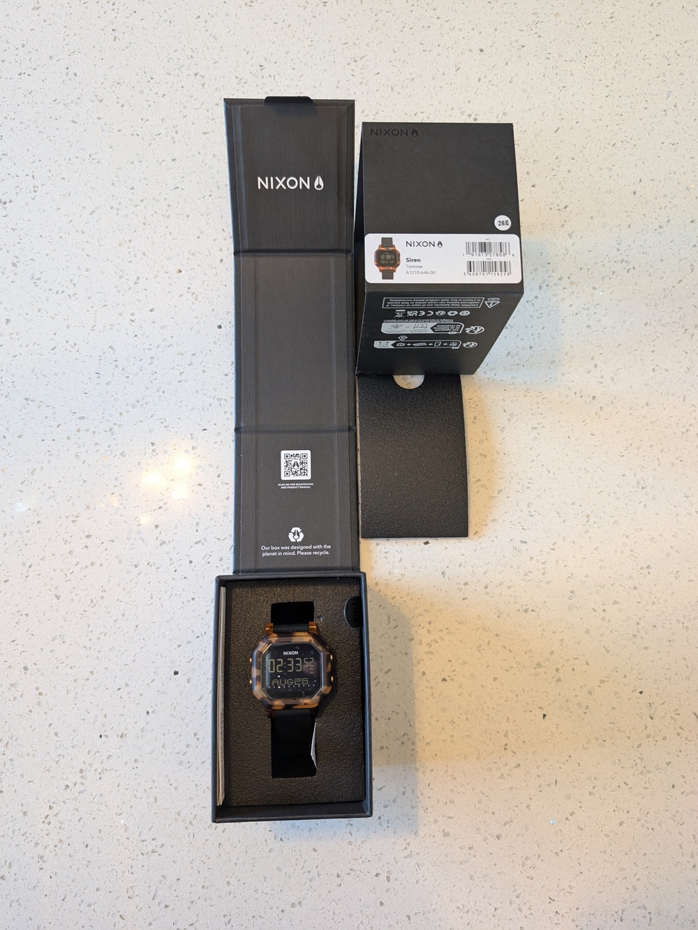 Nixon Siren Digital Watch - Tortoiseshell and Black